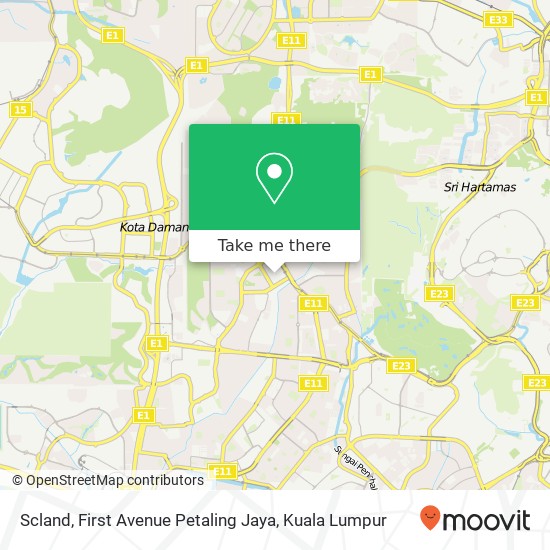 Scland, First Avenue Petaling Jaya map