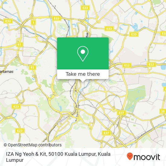Peta IZA Ng Yeoh & Kit, 50100 Kuala Lumpur