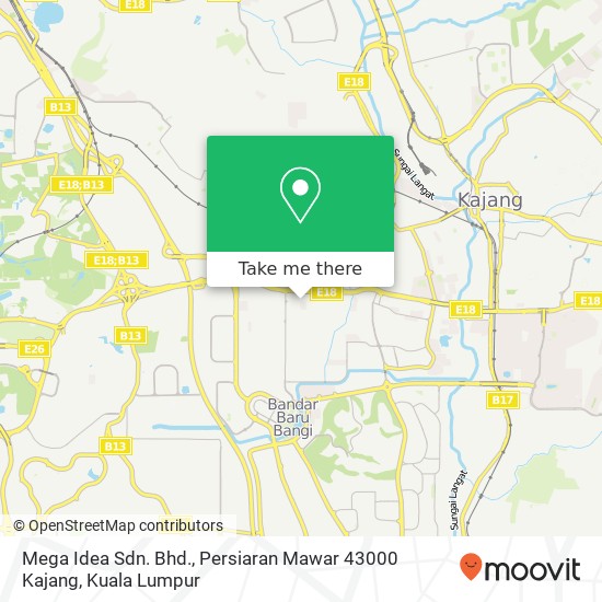 Mega Idea Sdn. Bhd., Persiaran Mawar 43000 Kajang map
