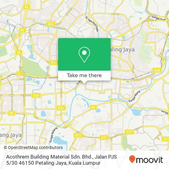 Acothrem Building Material Sdn. Bhd., Jalan PJS 5 / 30 46150 Petaling Jaya map