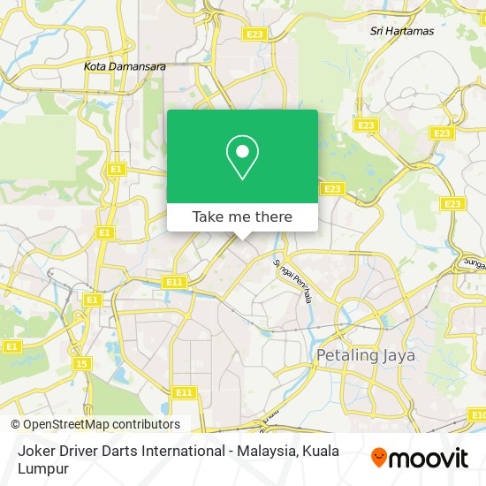Peta Joker Driver Darts International - Malaysia