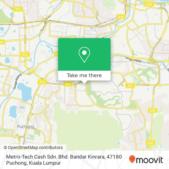 Metro-Tech Cash Sdn. Bhd. Bandar Kinrara, 47180 Puchong map