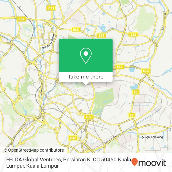 FELDA Global Ventures, Persiaran KLCC 50450 Kuala Lumpur map