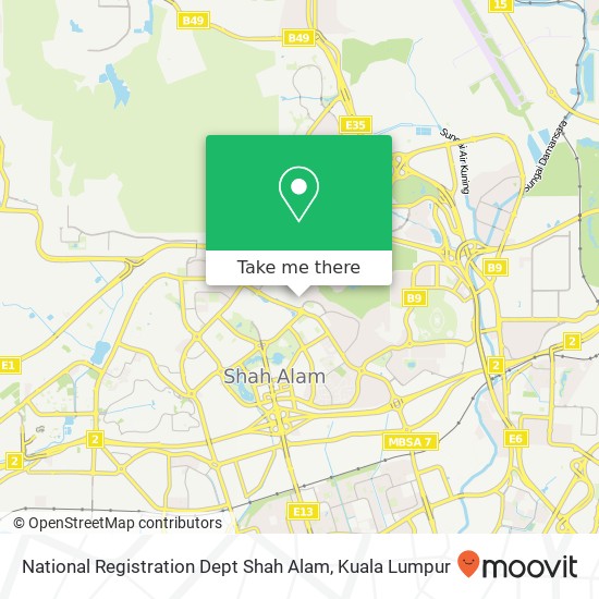 National Registration Dept Shah Alam map