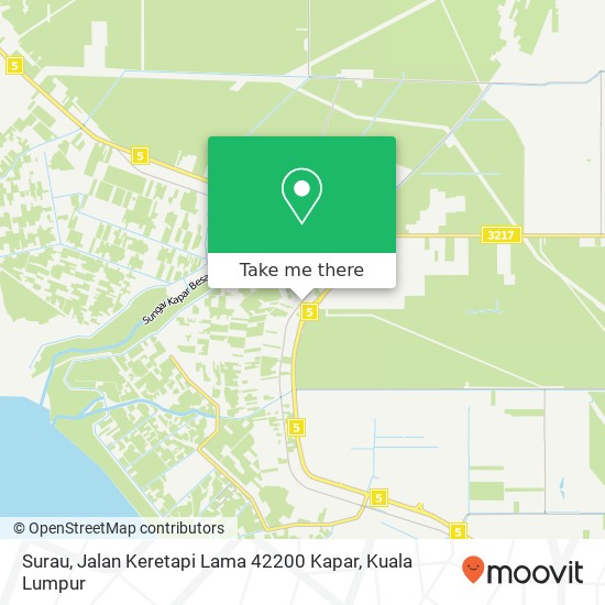Peta Surau, Jalan Keretapi Lama 42200 Kapar