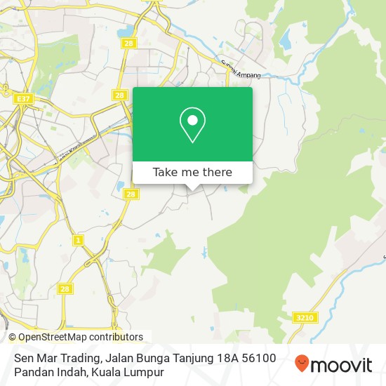 Sen Mar Trading, Jalan Bunga Tanjung 18A 56100 Pandan Indah map