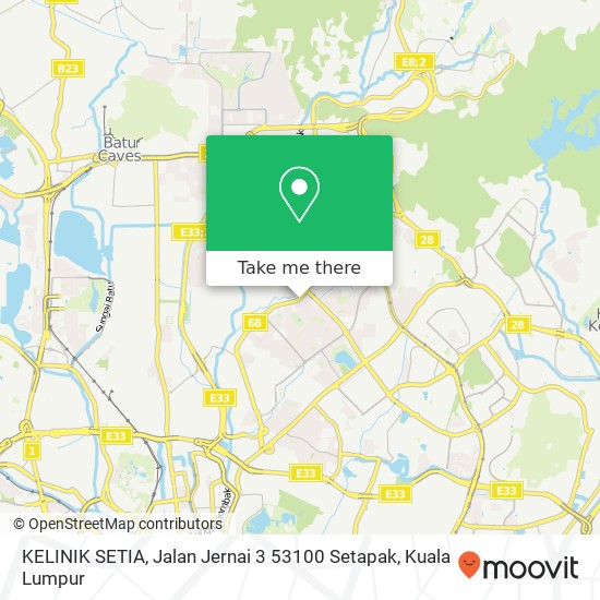 KELINIK SETIA, Jalan Jernai 3 53100 Setapak map