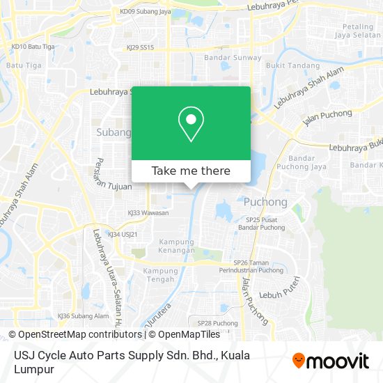 Peta USJ Cycle Auto Parts Supply Sdn. Bhd.