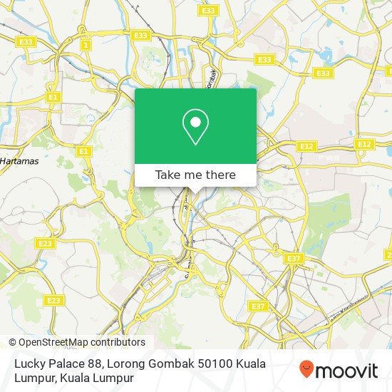 Peta Lucky Palace 88, Lorong Gombak 50100 Kuala Lumpur