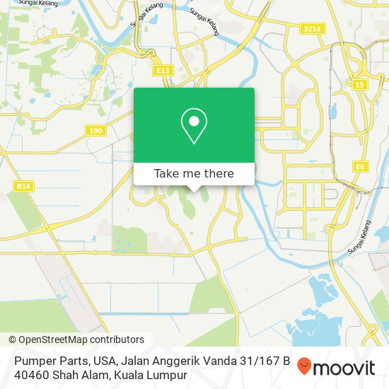 Peta Pumper Parts, USA, Jalan Anggerik Vanda 31 / 167 B 40460 Shah Alam