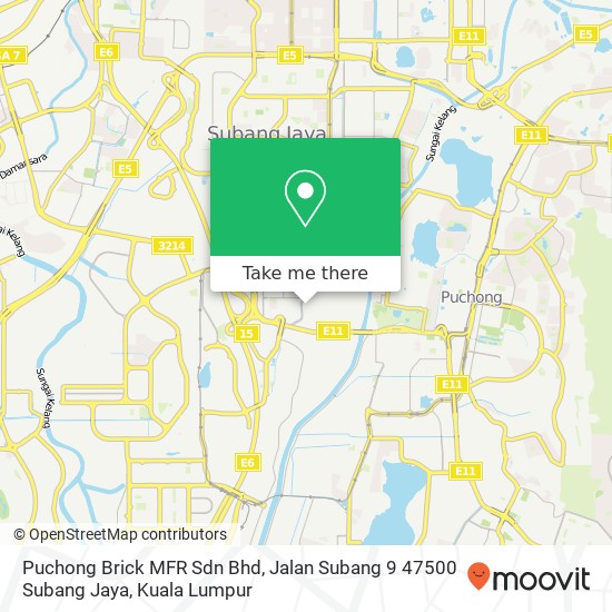 Puchong Brick MFR Sdn Bhd, Jalan Subang 9 47500 Subang Jaya map