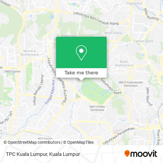 TPC Kuala Lumpur map