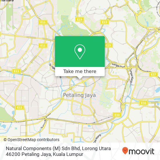 Peta Natural Components (M) Sdn Bhd, Lorong Utara 46200 Petaling Jaya