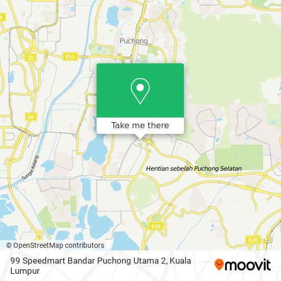 99 Speedmart Bandar Puchong Utama 2 map
