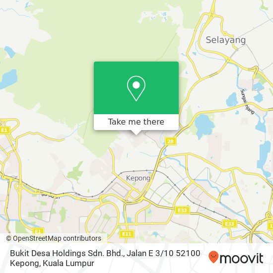 Bukit Desa Holdings Sdn. Bhd., Jalan E 3 / 10 52100 Kepong map