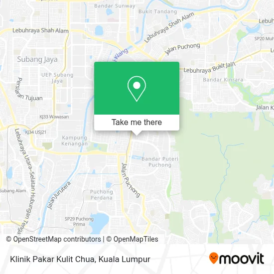Klinik Pakar Kulit Chua map