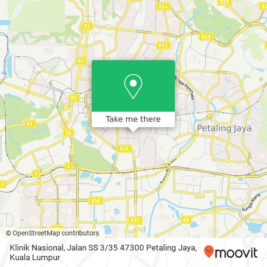 Klinik Nasional, Jalan SS 3 / 35 47300 Petaling Jaya map