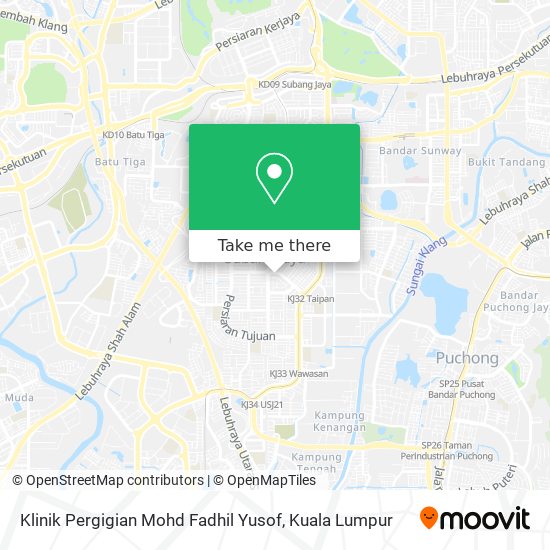 Peta Klinik Pergigian Mohd Fadhil Yusof