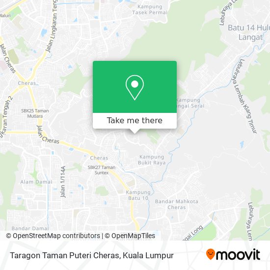 Taragon Taman Puteri Cheras map