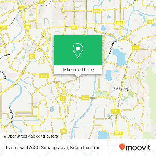 Peta Evernew, 47630 Subang Jaya