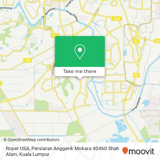 Peta Roper USA, Persiaran Anggerik Mokara 40460 Shah Alam