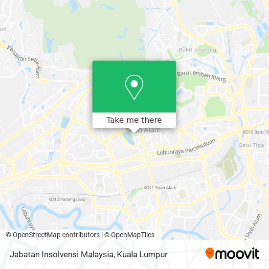 Jabatan Insolvensi Malaysia map