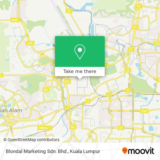 Blondal Marketing Sdn. Bhd. map