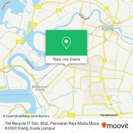 TM Recycle IT Sdn. Bhd., Persiaran Raja Muda Musa 42000 Klang map