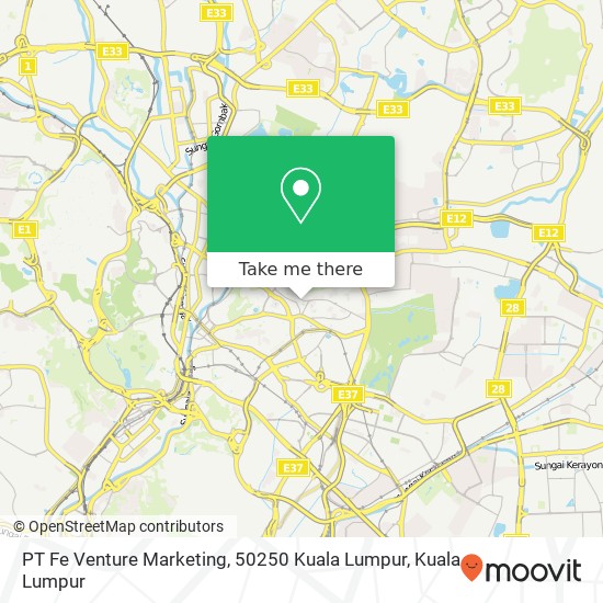 Peta PT Fe Venture Marketing, 50250 Kuala Lumpur
