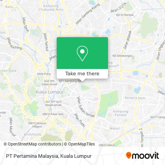PT Pertamina Malaysia map