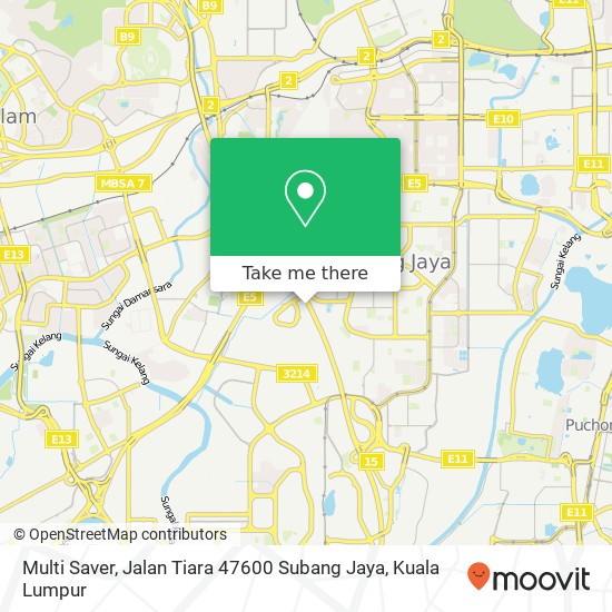 Multi Saver, Jalan Tiara 47600 Subang Jaya map