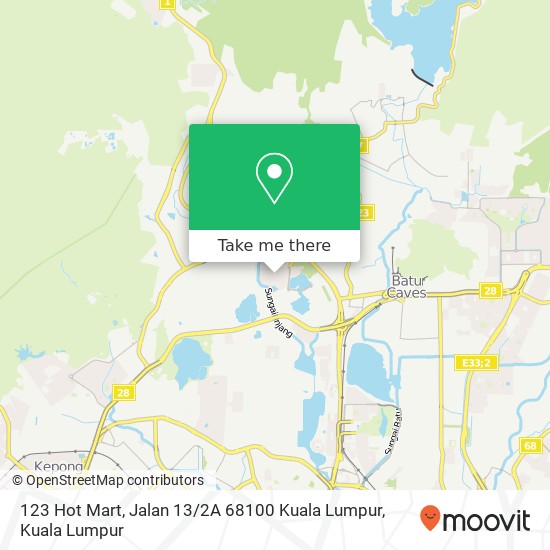 123 Hot Mart, Jalan 13 / 2A 68100 Kuala Lumpur map