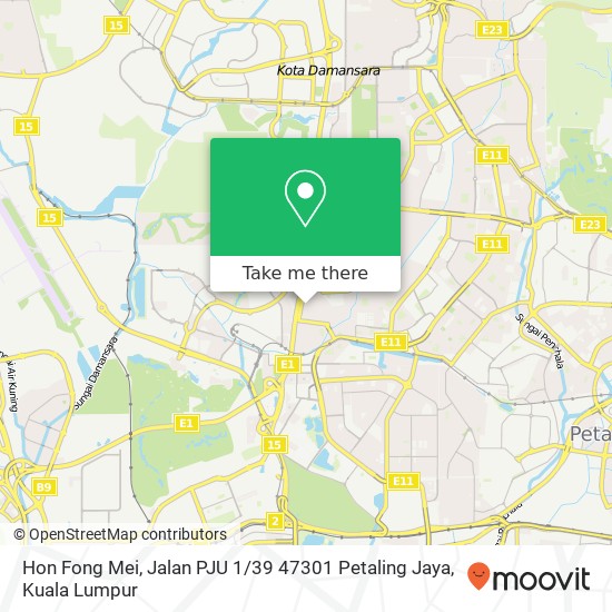 Hon Fong Mei, Jalan PJU 1 / 39 47301 Petaling Jaya map