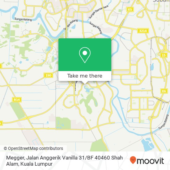 Megger, Jalan Anggerik Vanilla 31 / BF 40460 Shah Alam map