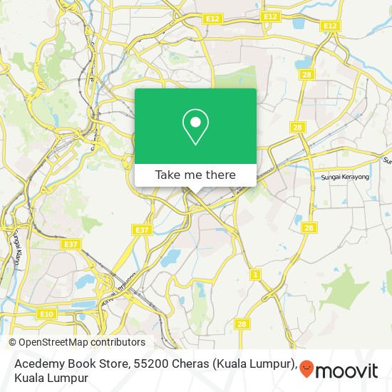 Peta Acedemy Book Store, 55200 Cheras (Kuala Lumpur)