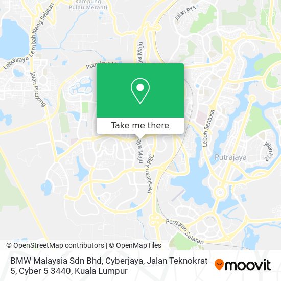 BMW Malaysia Sdn Bhd, Cyberjaya, Jalan Teknokrat 5, Cyber 5 3440 map