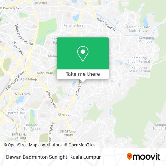 Dewan Badminton Sunlight map