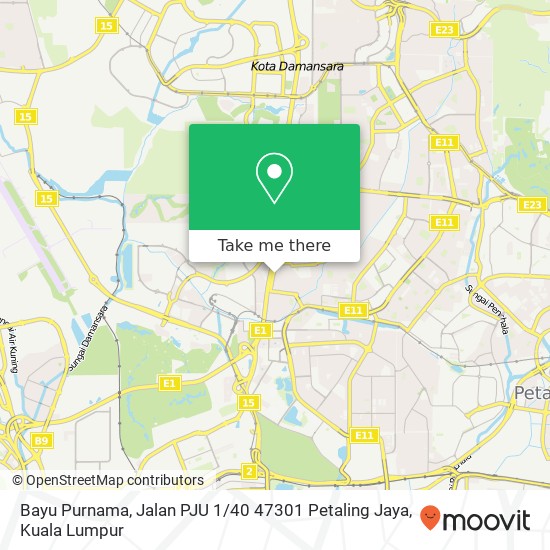 Bayu Purnama, Jalan PJU 1 / 40 47301 Petaling Jaya map