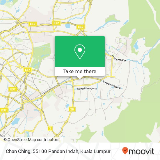 Chan Ching, 55100 Pandan Indah map