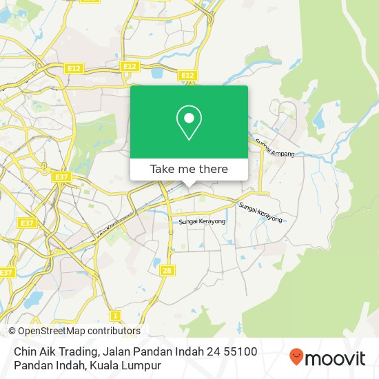Peta Chin Aik Trading, Jalan Pandan Indah 24 55100 Pandan Indah