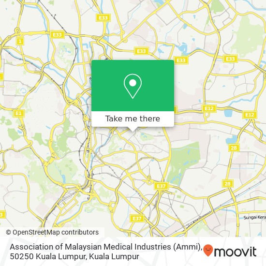 Association of Malaysian Medical Industries (Ammi), 50250 Kuala Lumpur map