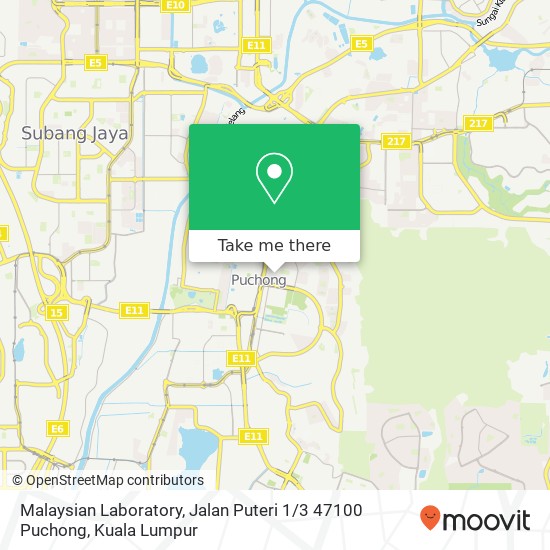 Peta Malaysian Laboratory, Jalan Puteri 1 / 3 47100 Puchong