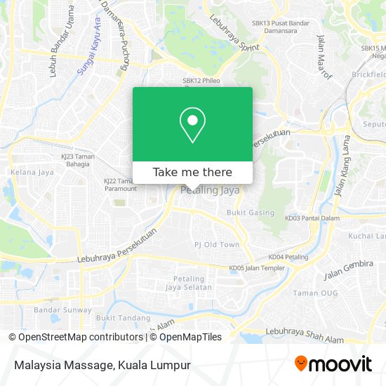 Malaysia Massage map