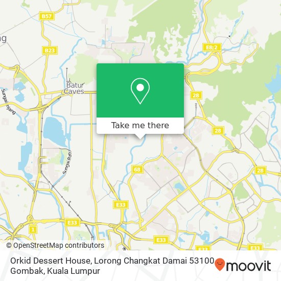 Peta Orkid Dessert House, Lorong Changkat Damai 53100 Gombak
