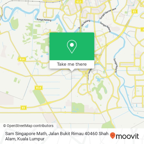 Peta Sam Singapore Math, Jalan Bukit Rimau 40460 Shah Alam