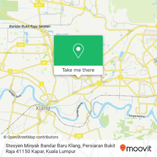 Peta Stesyen Minyak Bandar Baru Klang, Persiaran Bukit Raja 41150 Kapar