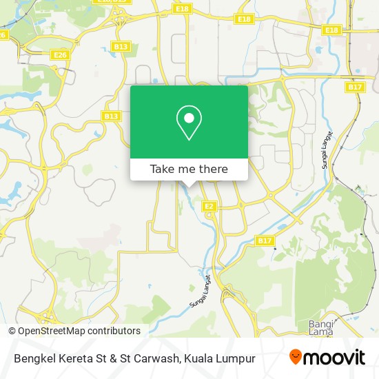 Bengkel Kereta St & St Carwash map