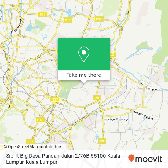 Sip' It Big Desa Pandan, Jalan 2 / 76B 55100 Kuala Lumpur map