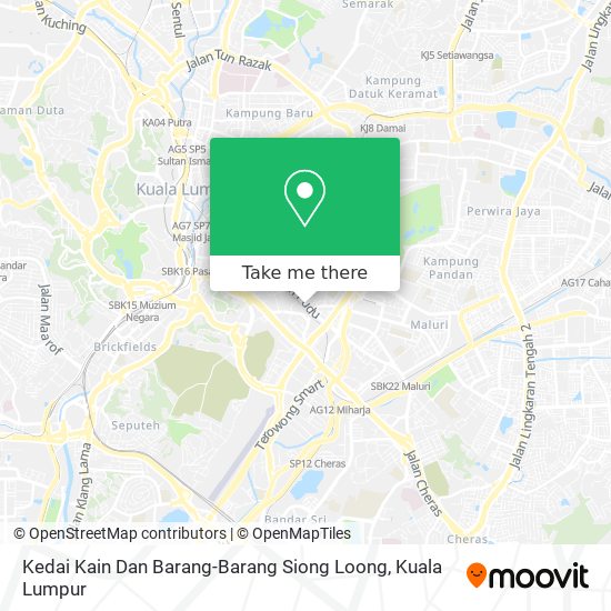 Peta Kedai Kain Dan Barang-Barang Siong Loong