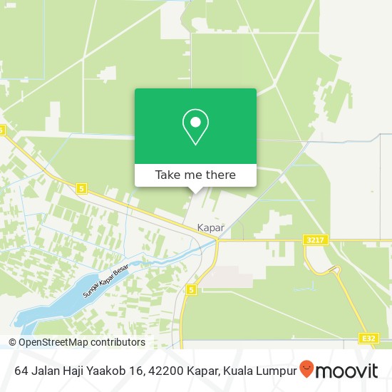 Peta 64 Jalan Haji Yaakob 16, 42200 Kapar